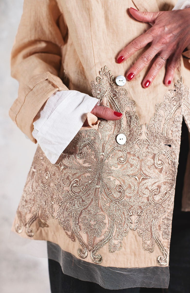 JEWEL LINEN TRAVEL JACKET
