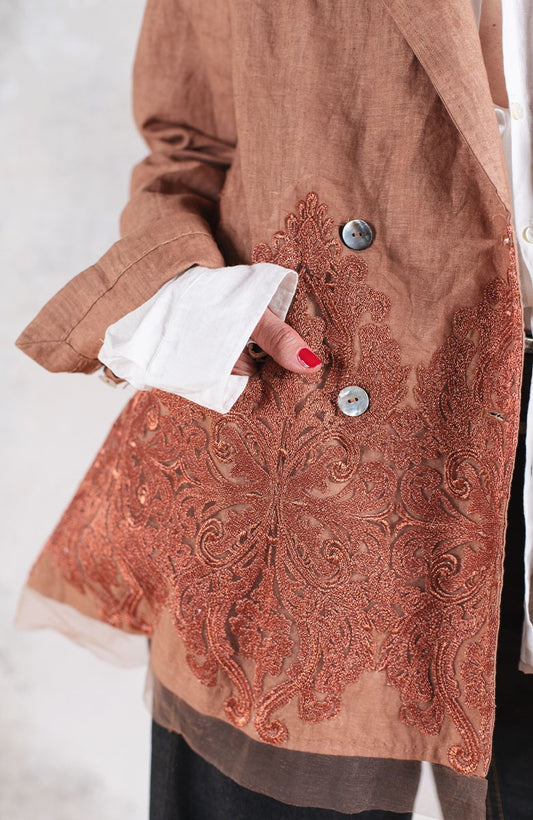 JEWEL LINEN TRAVEL JACKET