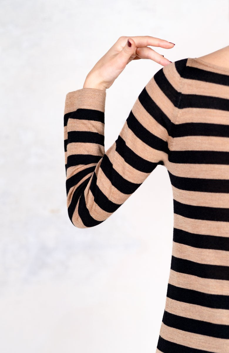 WOOL STRIPED DRESSWEATER