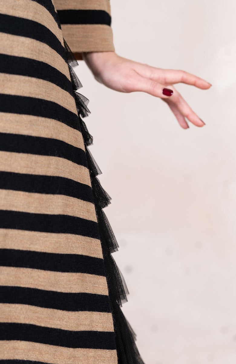 WOOL STRIPED DRESSWEATER