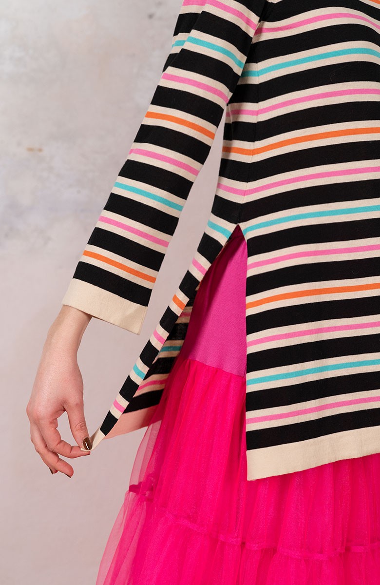 LONG ICONIC STRIPED SWEATER CANDY ED