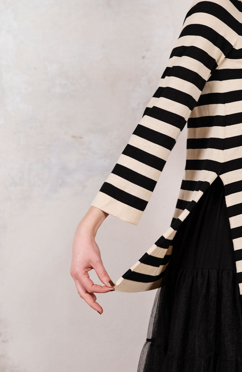 LONG ICONIC STRIPED SWEATER CANDY