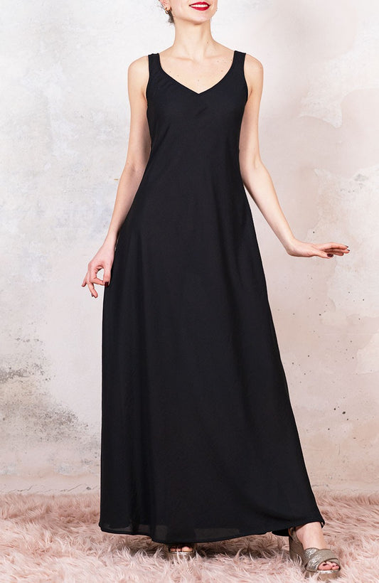 GEORGETTE LONG PERFECTO DRESS