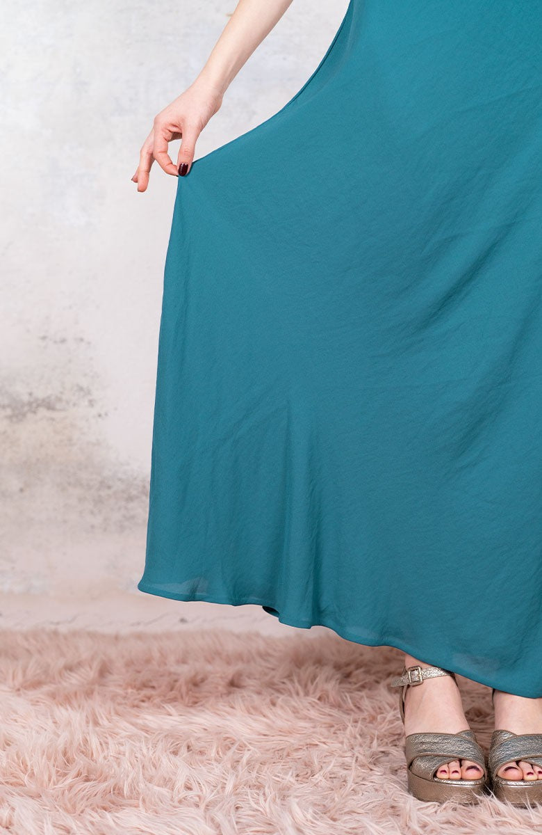 GEORGETTE LONG PERFECTO DRESS