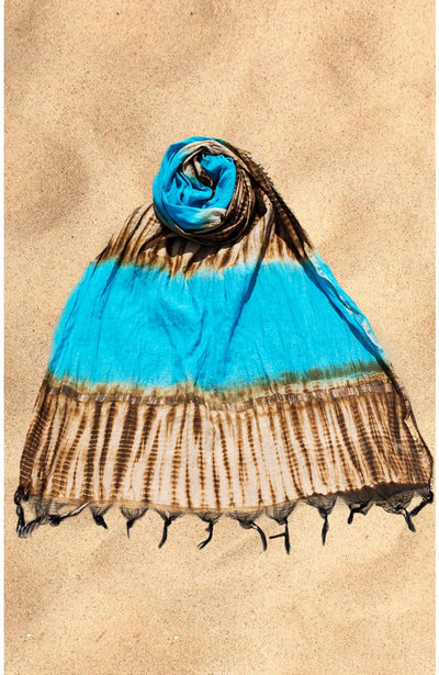 SUMMER TIE&DYE DUPATTA turquoise d'amour / U
