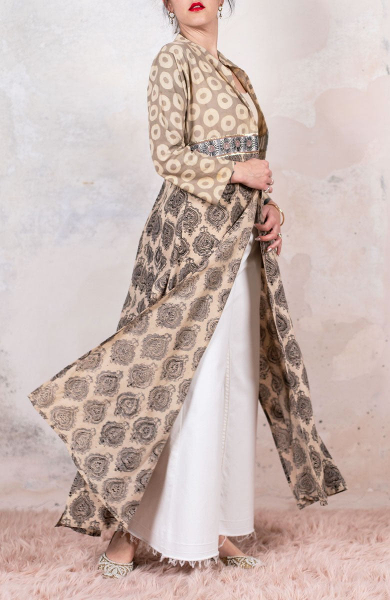 DECO BIJOUX BELT LONG LIGHT COAT