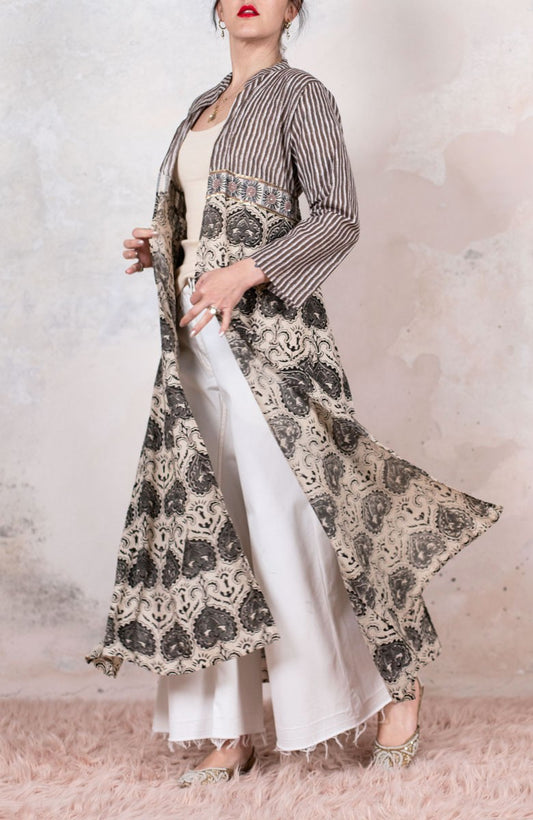 DECO BIJOUX BELT LONG LIGHT COAT