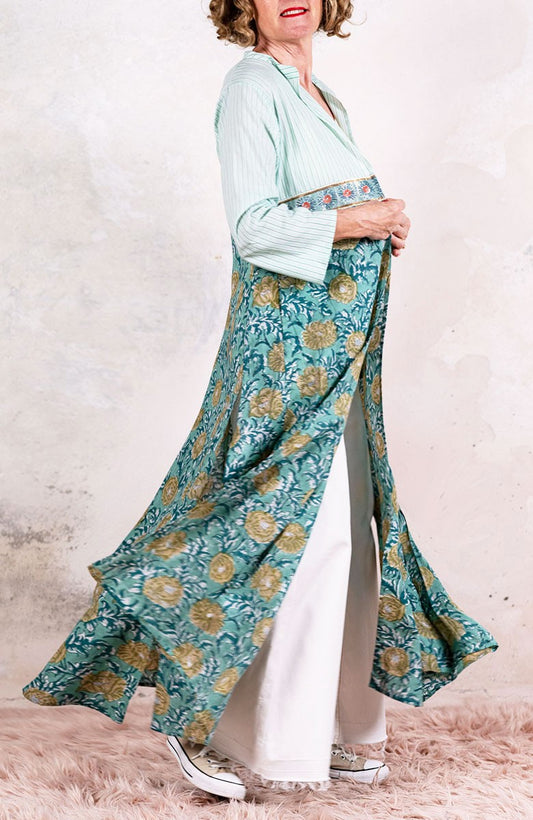 DECO BIJOUX BELT LONG LIGHT COAT
