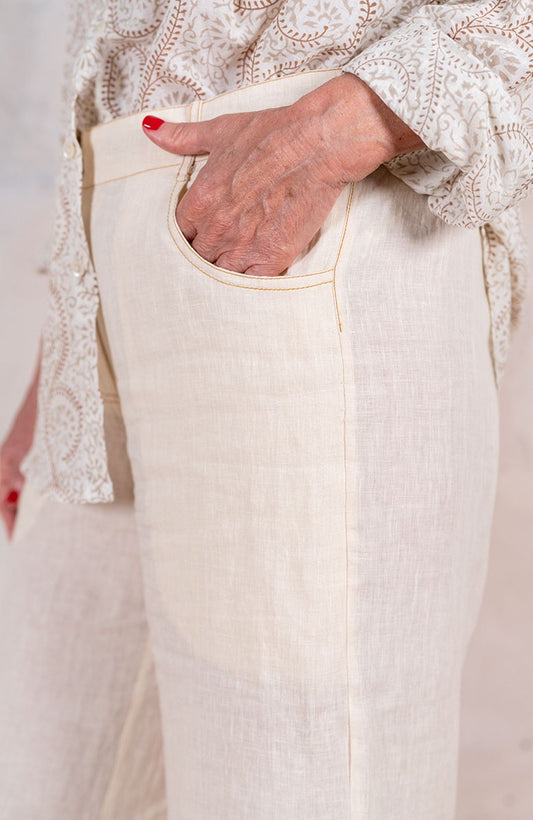 LINEN TRAVEL PANT CALL TO BEAUTY ED