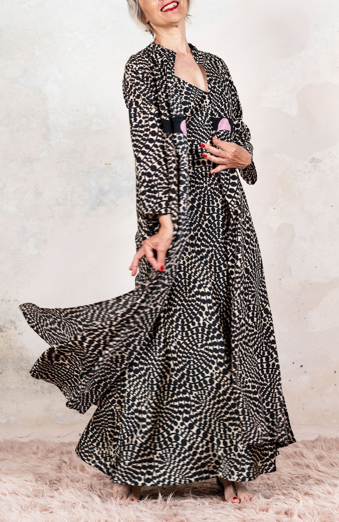 PRINTED LONG LIGHT COAT