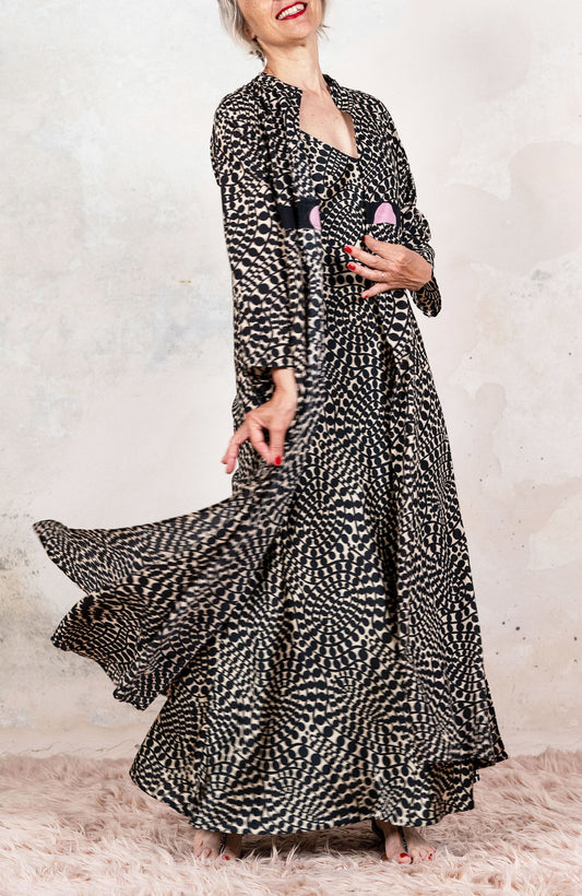PRINTED LONG LIGHT COAT