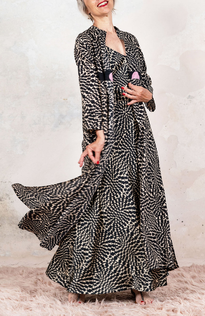 PRINTED LONG LIGHT COAT