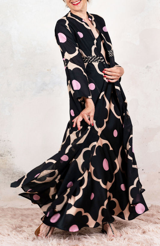 PRINTED LONG LIGHT COAT