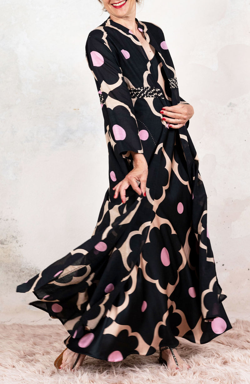 PRINTED LONG LIGHT COAT