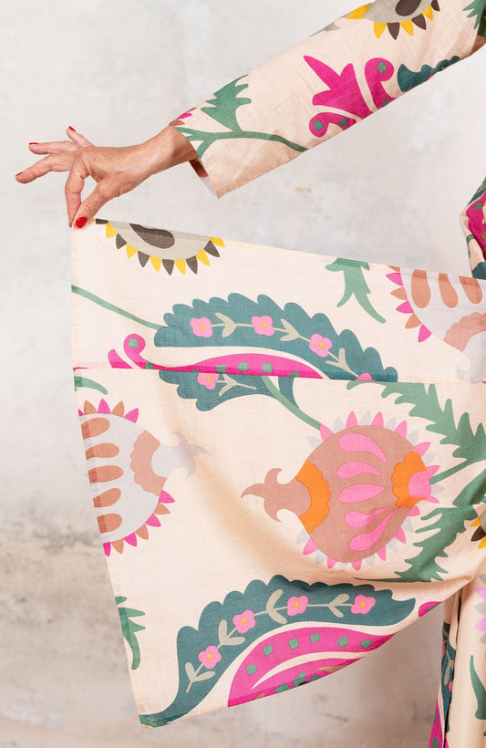 PRINTED LONG LIGHT COAT