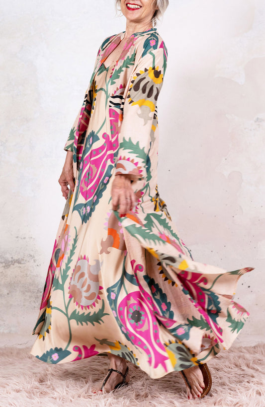 PRINTED LONG LIGHT COAT