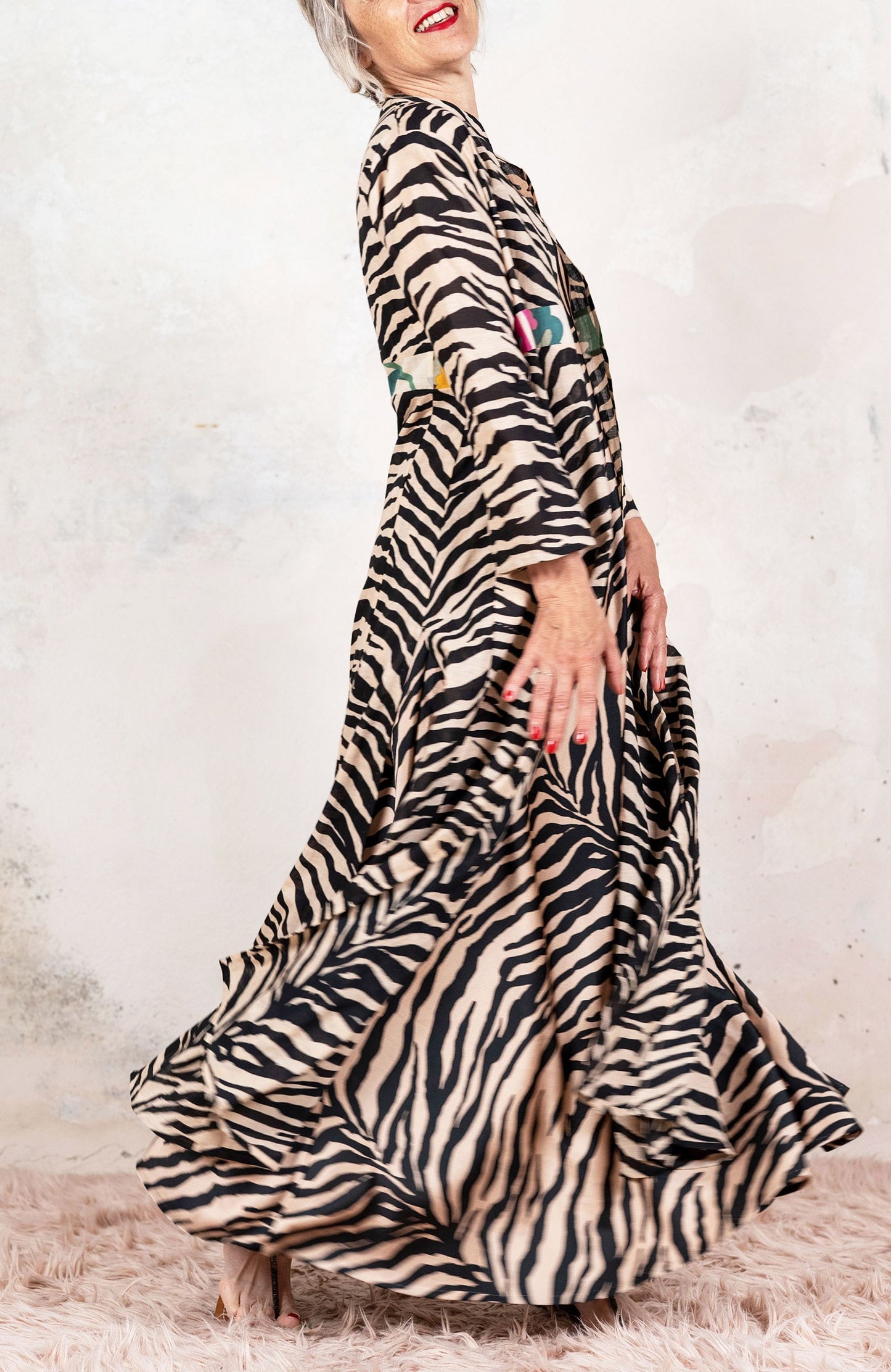 PRINTED LONG LIGHT COAT