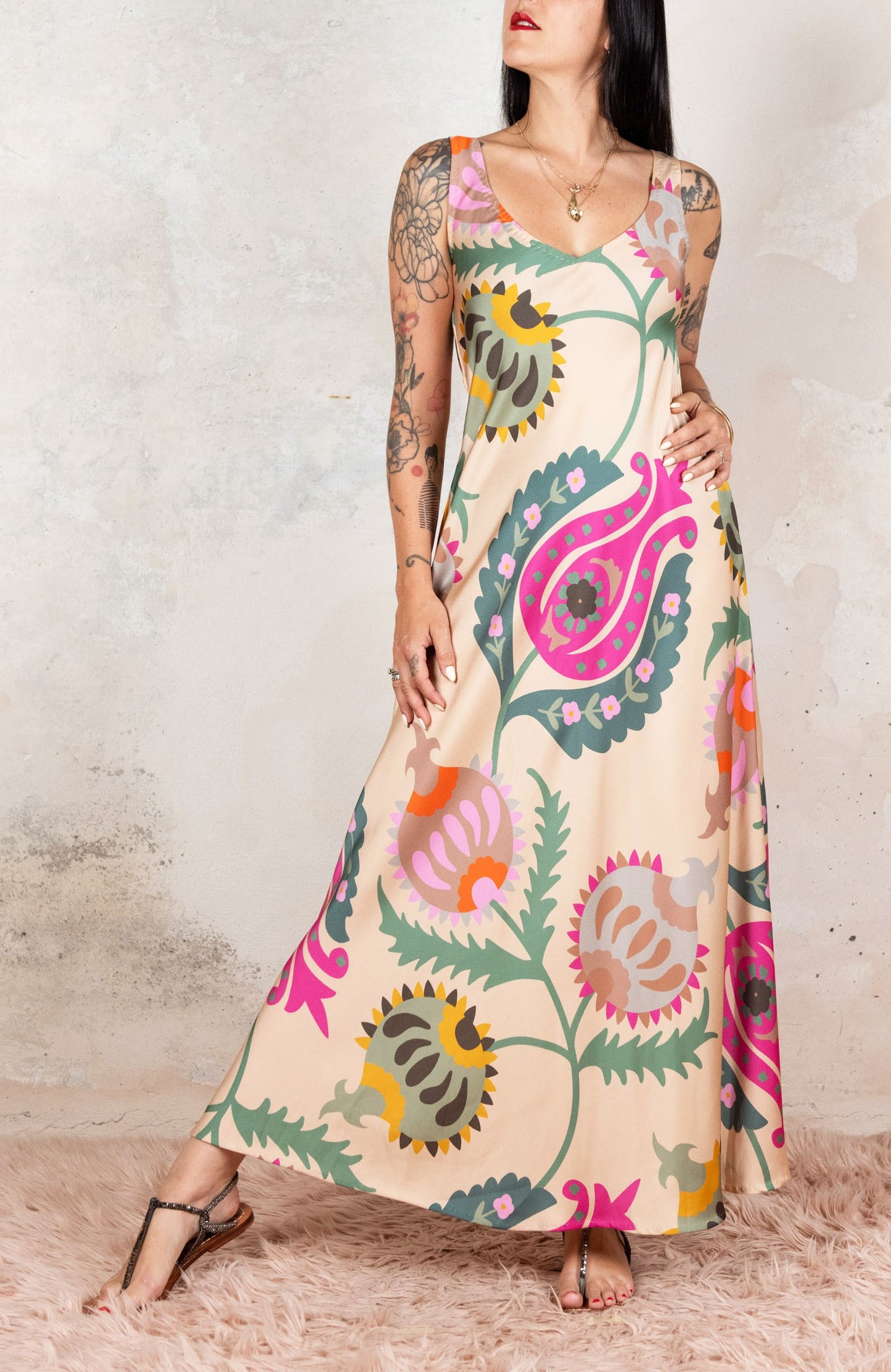 FLORABILIA LONG PERFECTO DRESS