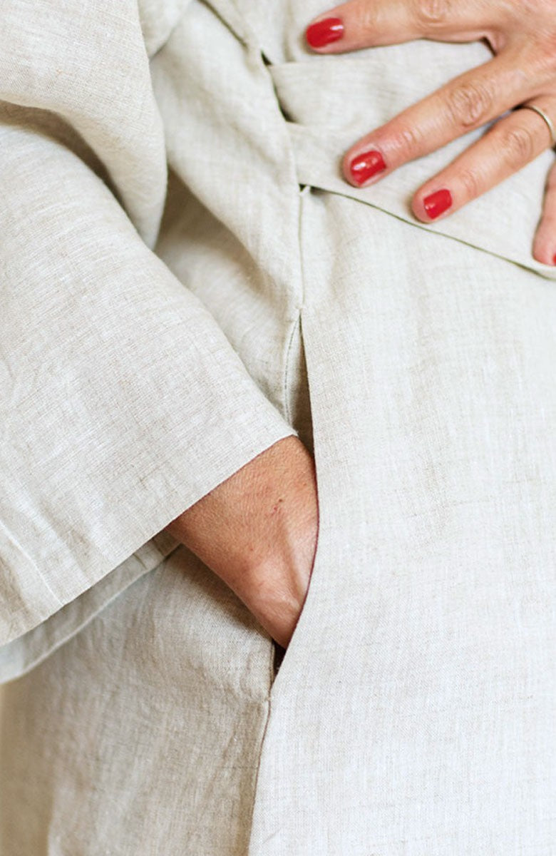 LINEN OVER KIMONO