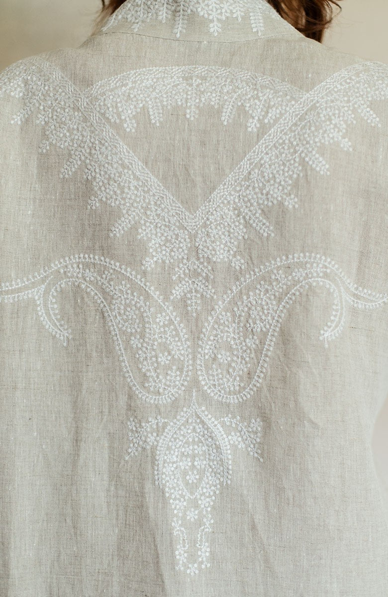 LINEN OVER KIMONO