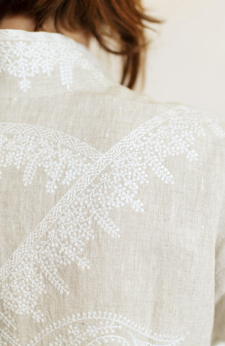 LINEN OVER KIMONO