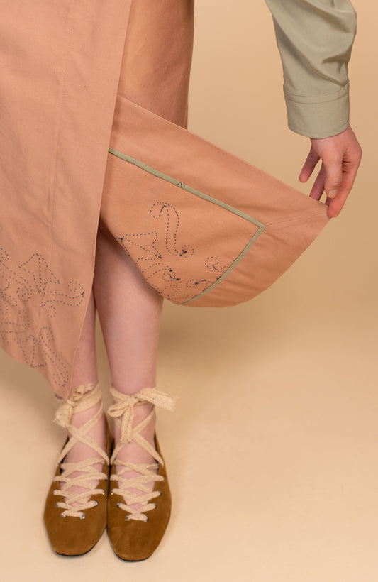 GABARDINA RICAMATA URBAN SKIRT