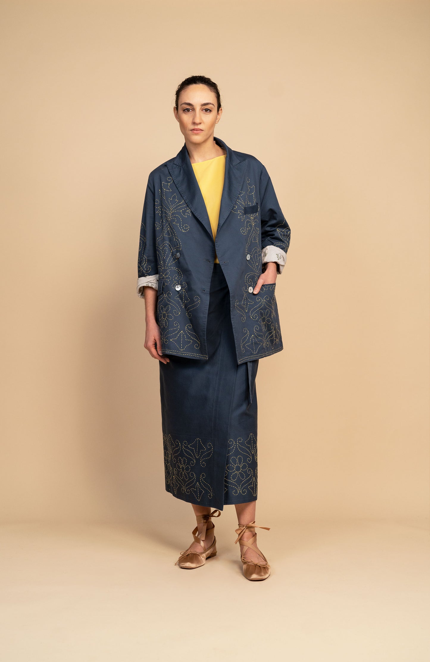 GABARDINA RICAMATA TRAVEL JACKET