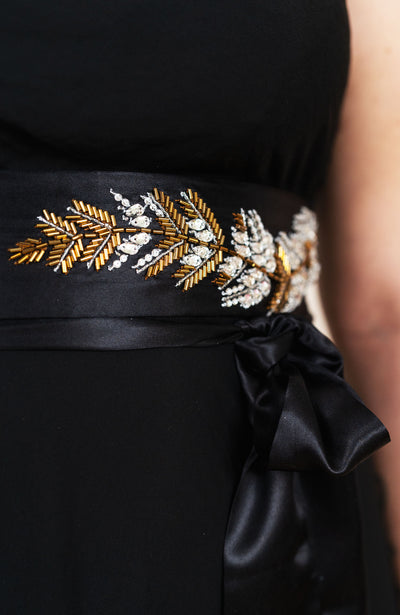 CINTURA RICAMATA black sparks / U