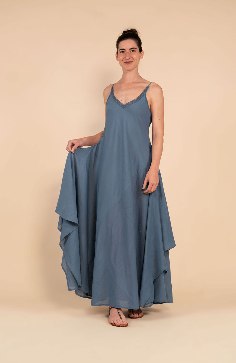 FLYING SOTTOVESTE DRESS — Sky