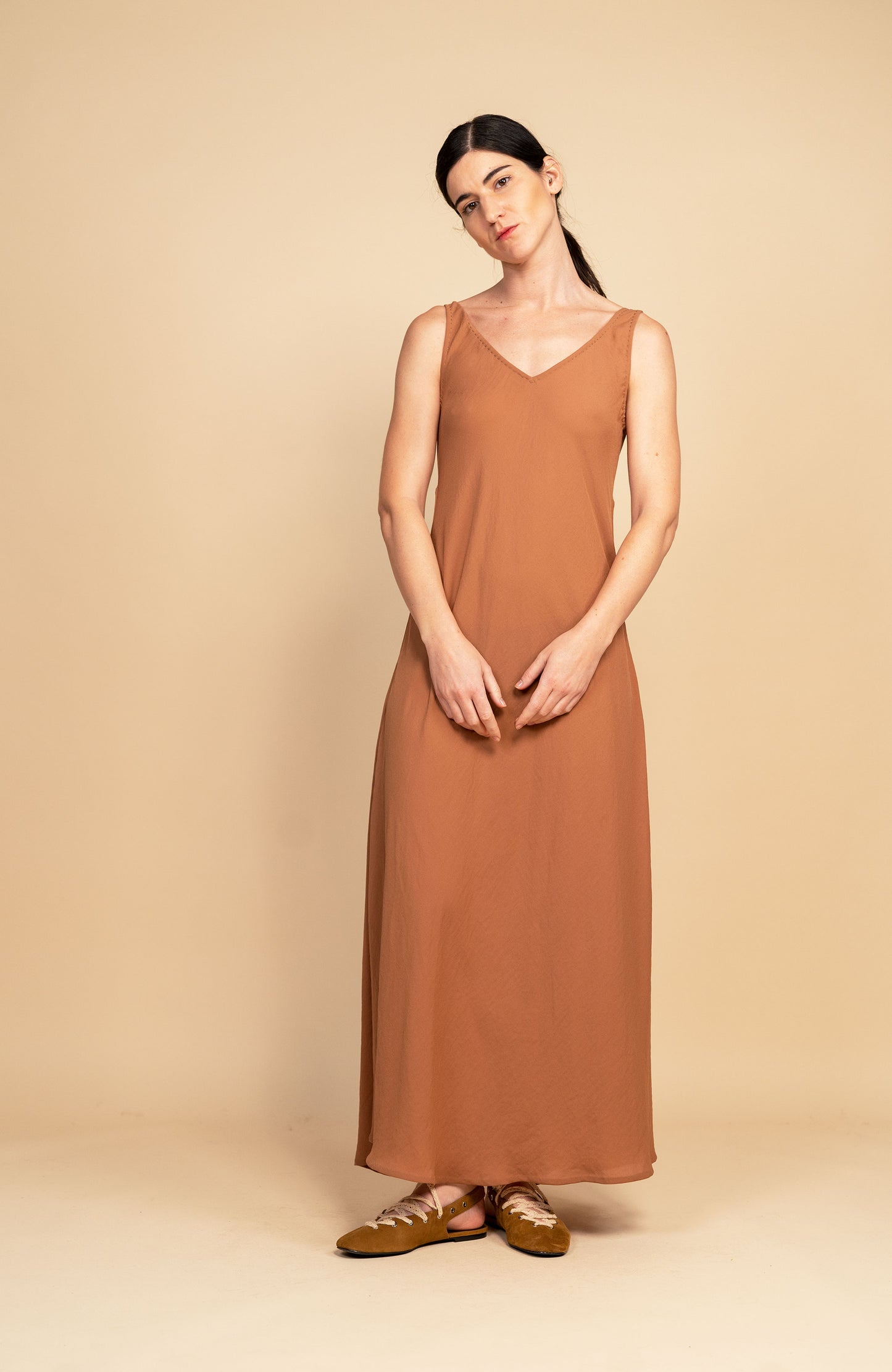 GEORGETTE LONG PERFECTO DRESS