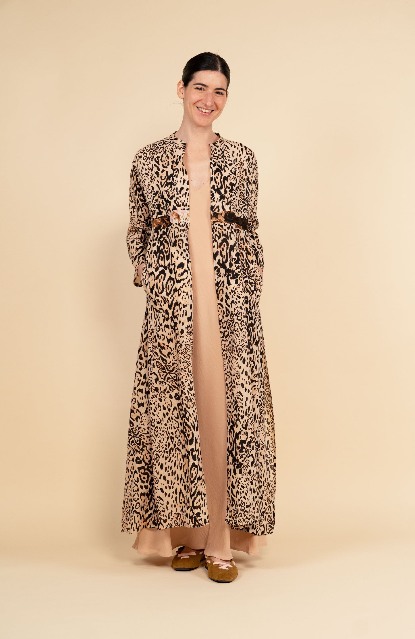 PRINTED LONG LIGHT COAT
