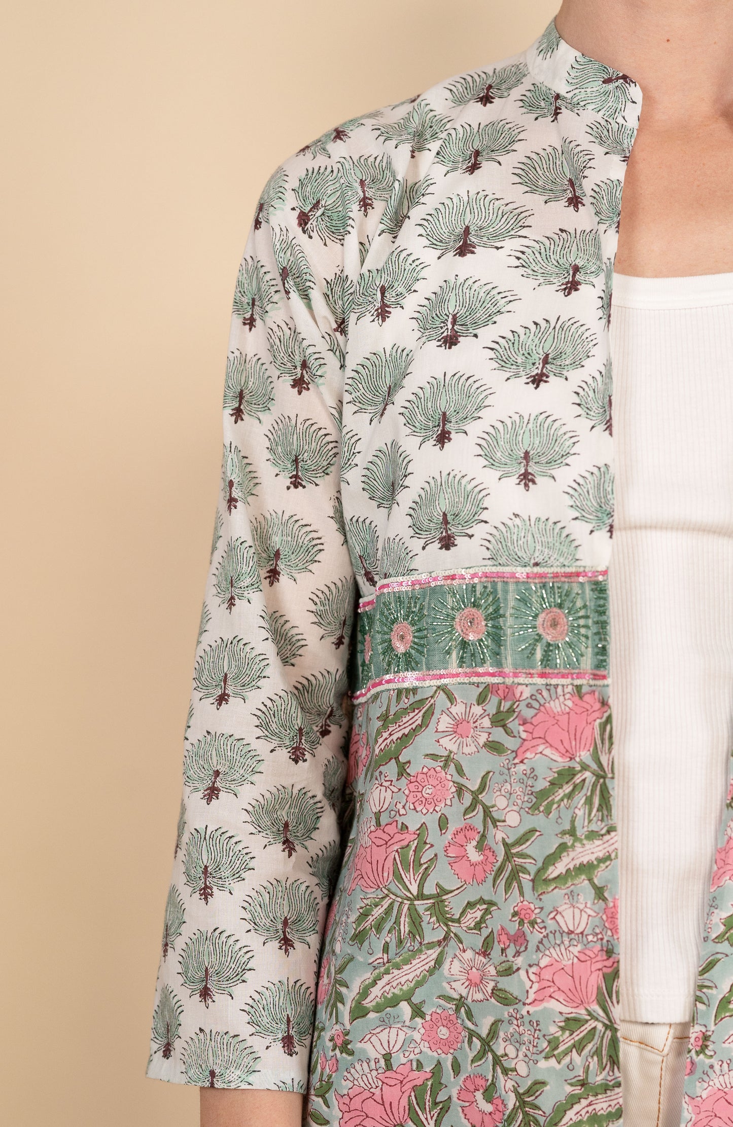 DECO BIJOUX BELT LONG LIGHT COAT