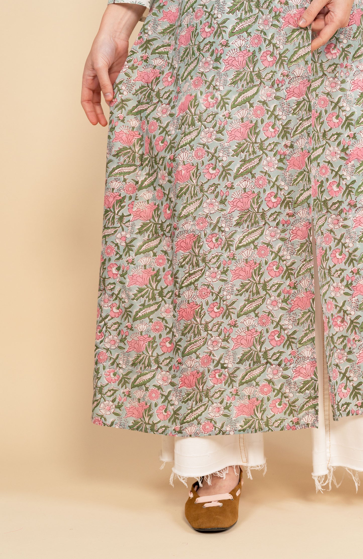 DECO BIJOUX BELT LONG LIGHT COAT