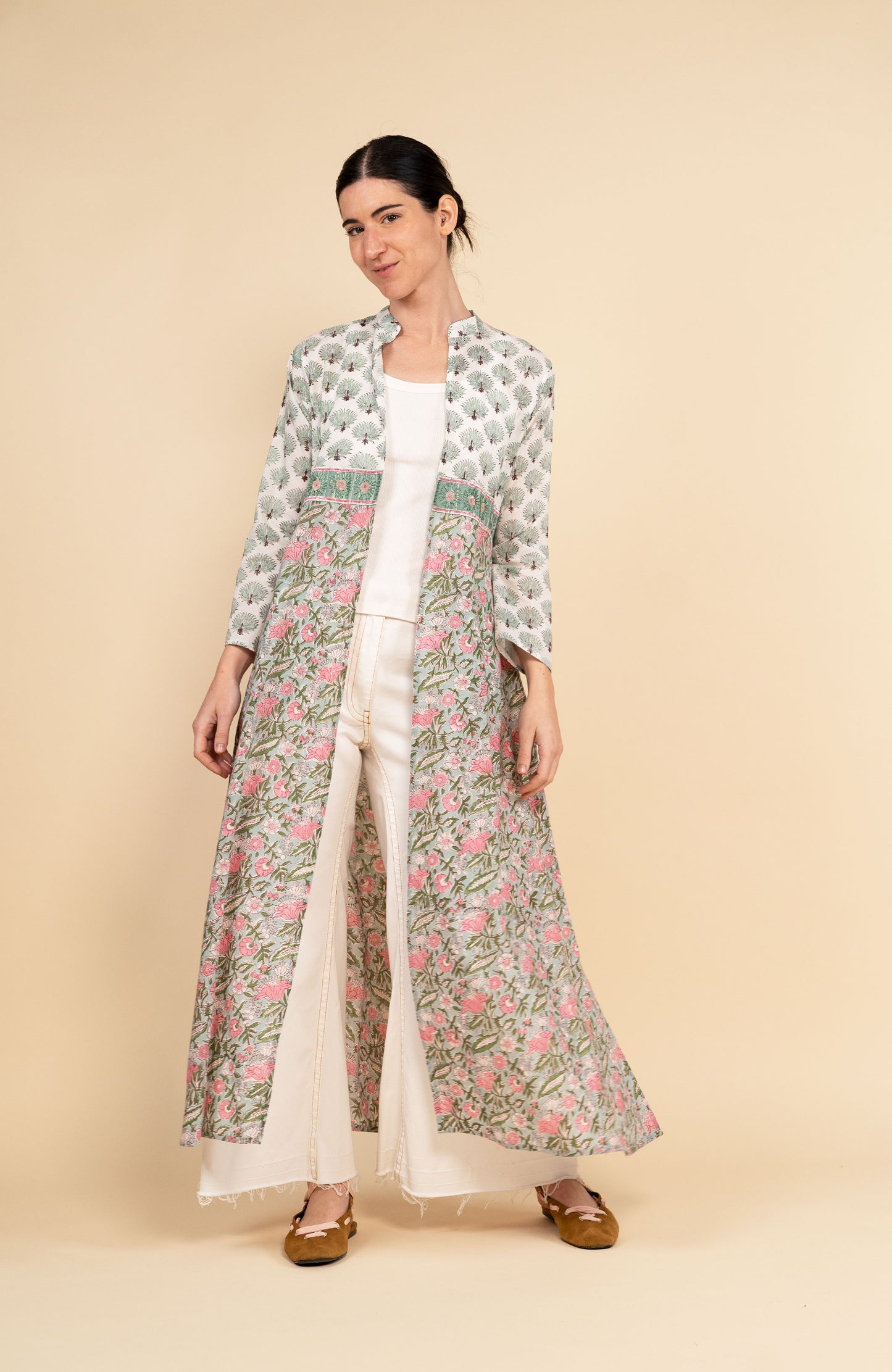 DECO BIJOUX BELT LONG LIGHT COAT