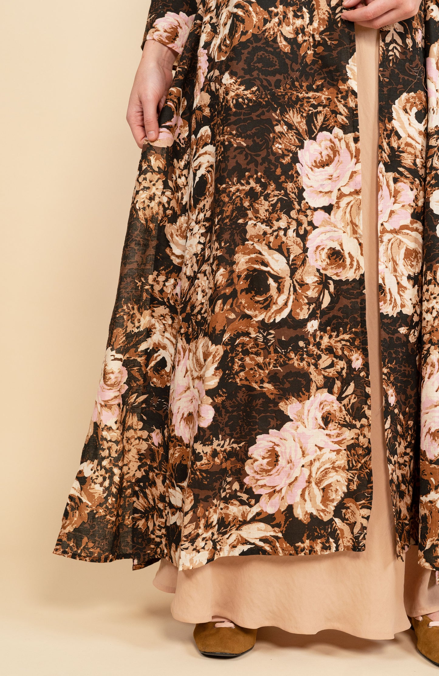 PRINTED LONG LIGHT COAT