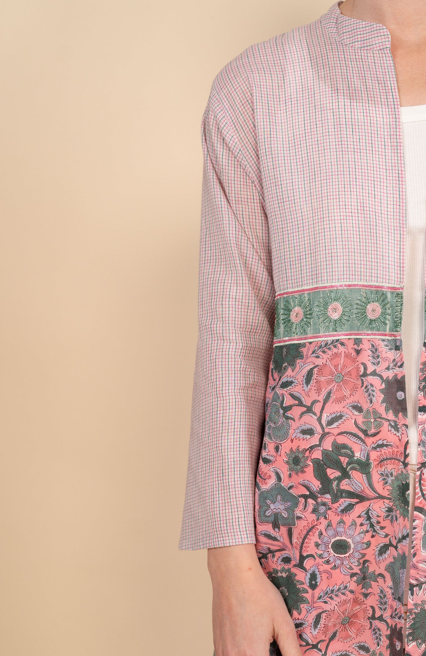 DECO BIJOUX BELT LONG LIGHT COAT