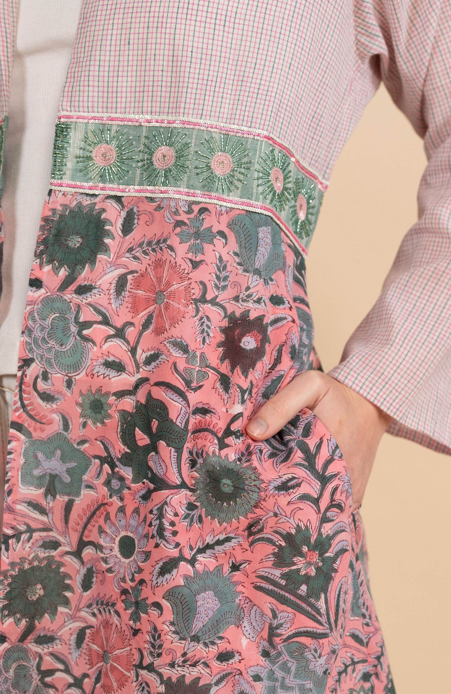 DECO BIJOUX BELT LONG LIGHT COAT