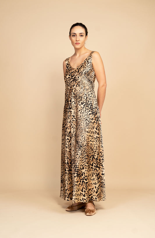 ANIMALIER LONG PERFECTO DRESS