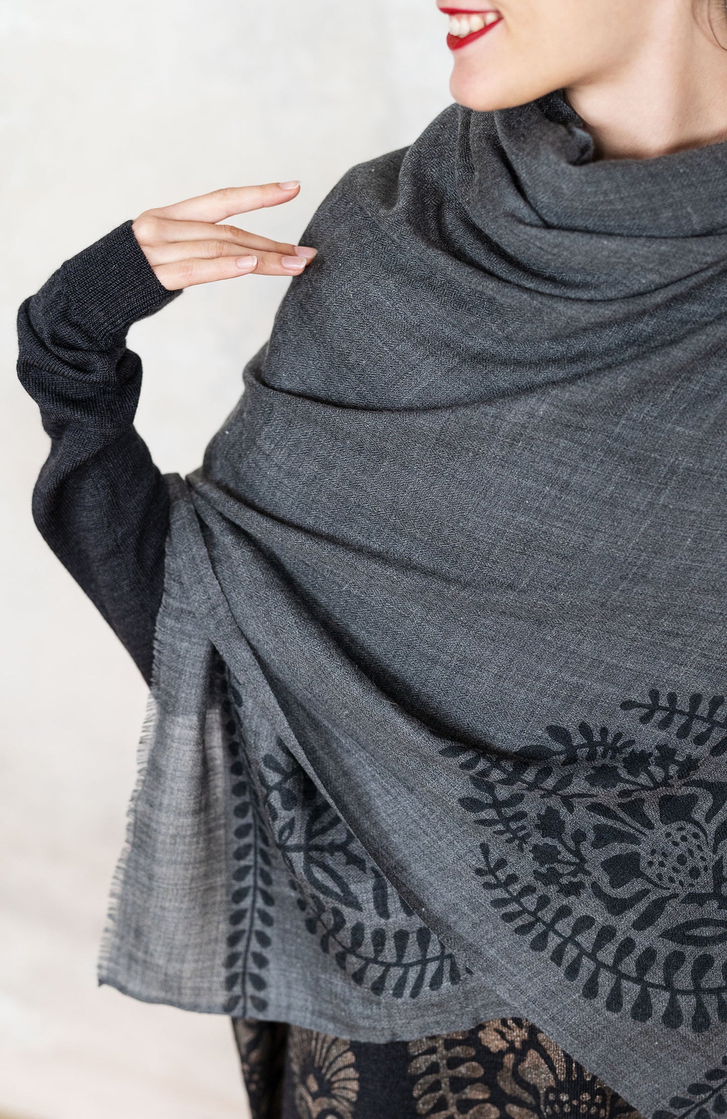 BLOCK PRINT PASHMINA