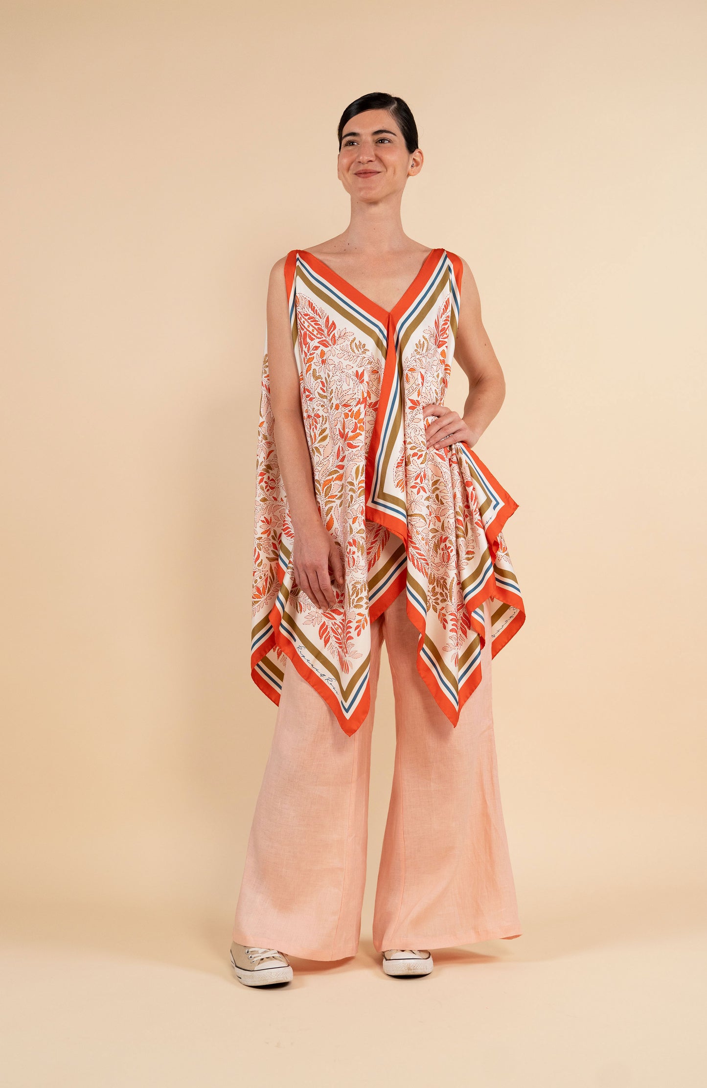 GORGEOUS FOULARD SILK TOP
