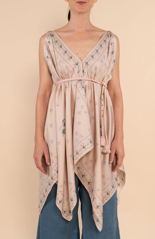 GORGEOUS FOULARD SILK TOP