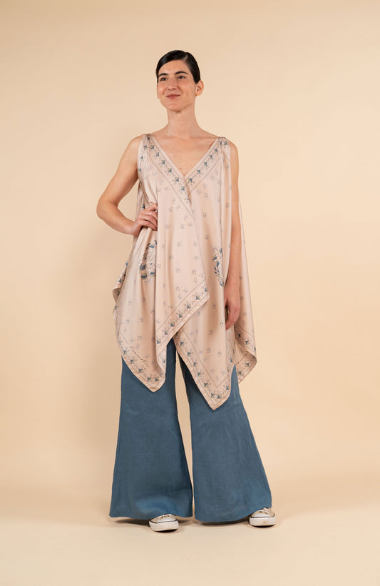 GORGEOUS FOULARD SILK TOP