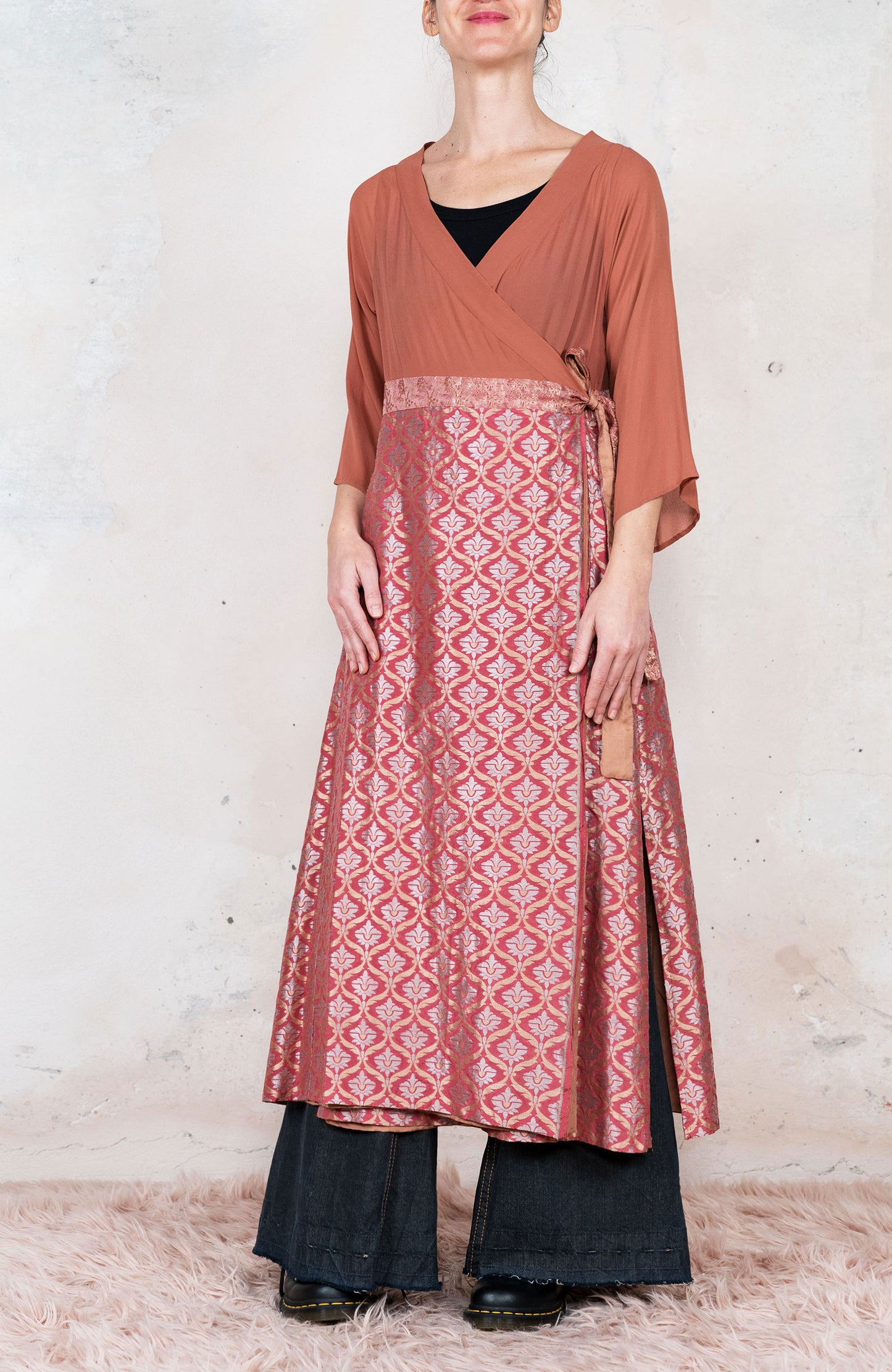 VINTAGE SAREE DRESS COAT