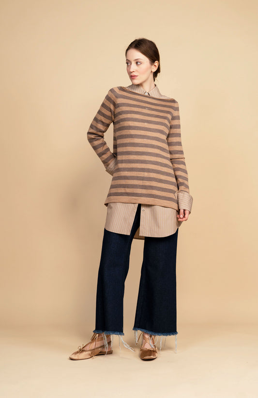 WOOL STRIPED SWEATER