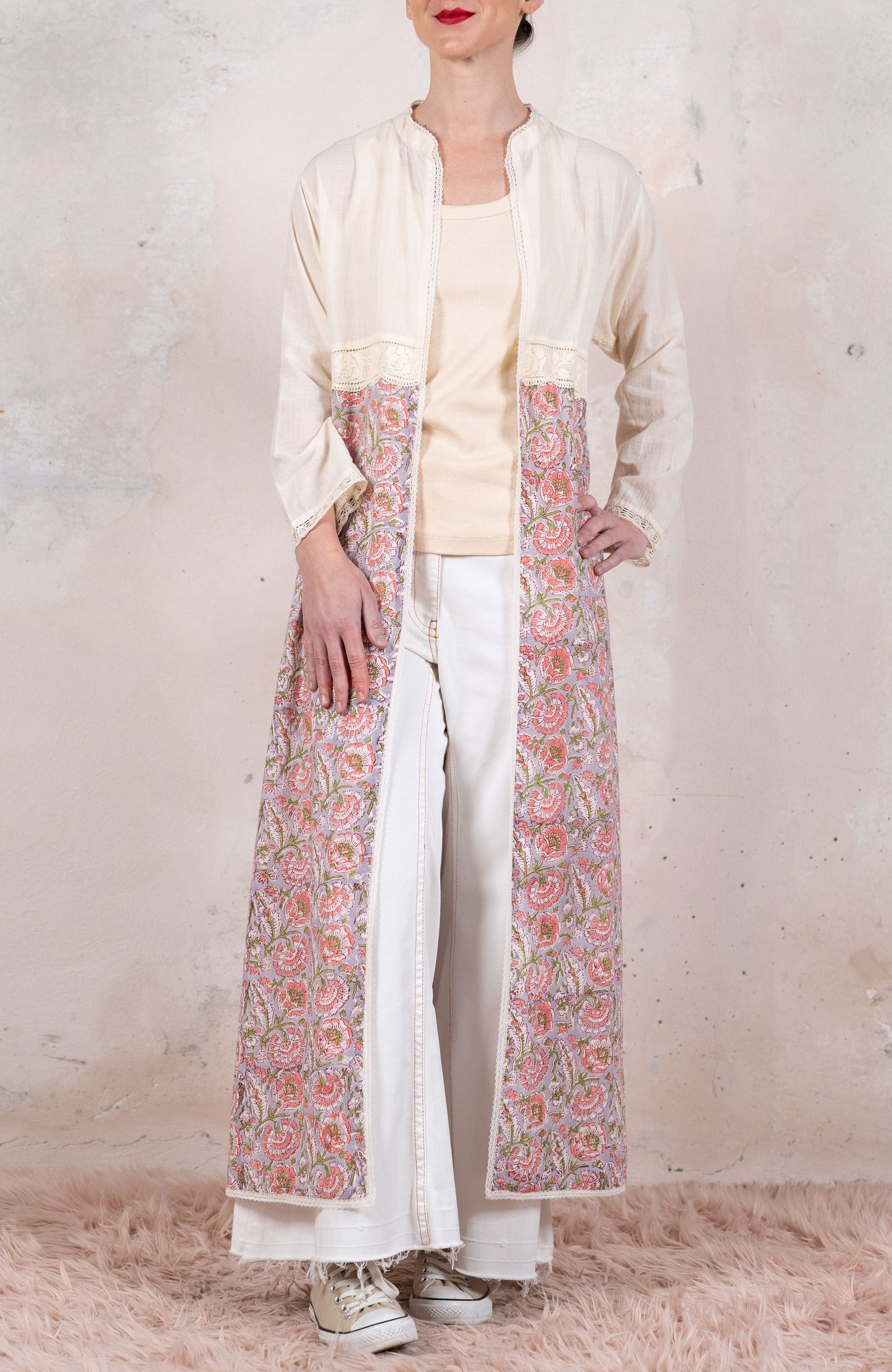 FULL OF INDIA LONG LIGHT COAT