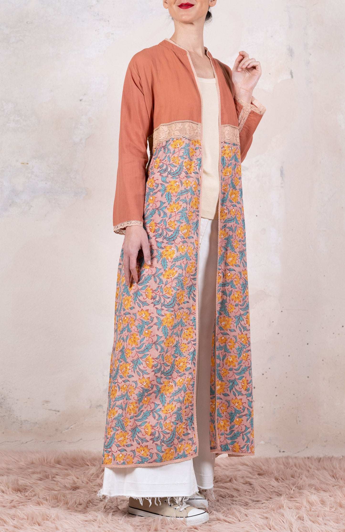 FULL OF INDIA LONG LIGHT COAT