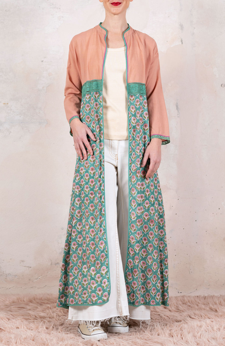 FULL OF INDIA LONG LIGHT COAT