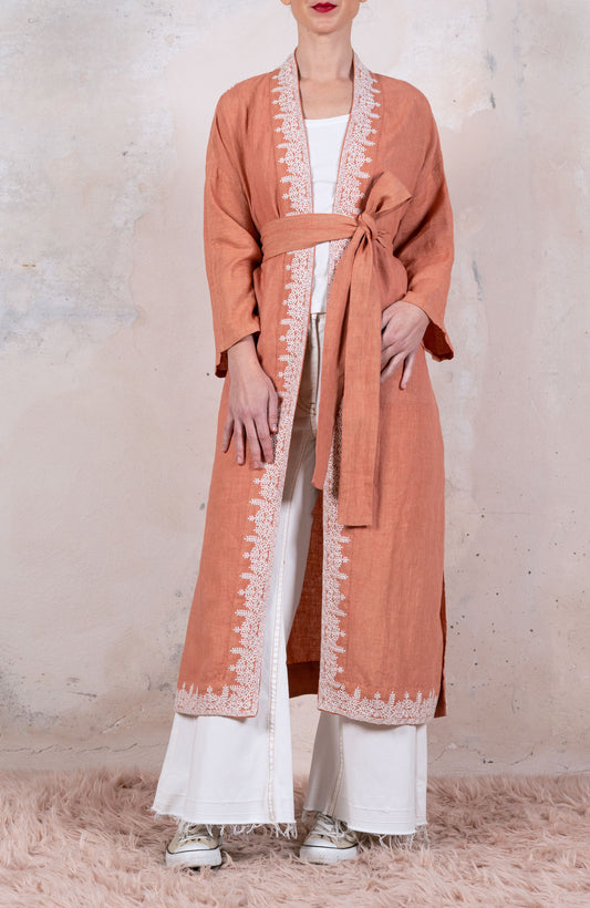 LINEN OVER KIMONO